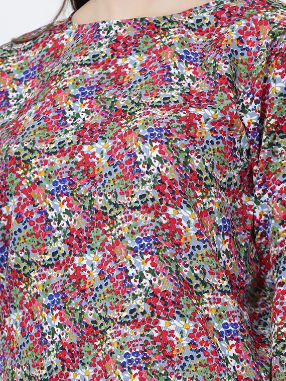 red crepe a line top - 19490078 - Standard Image - 4