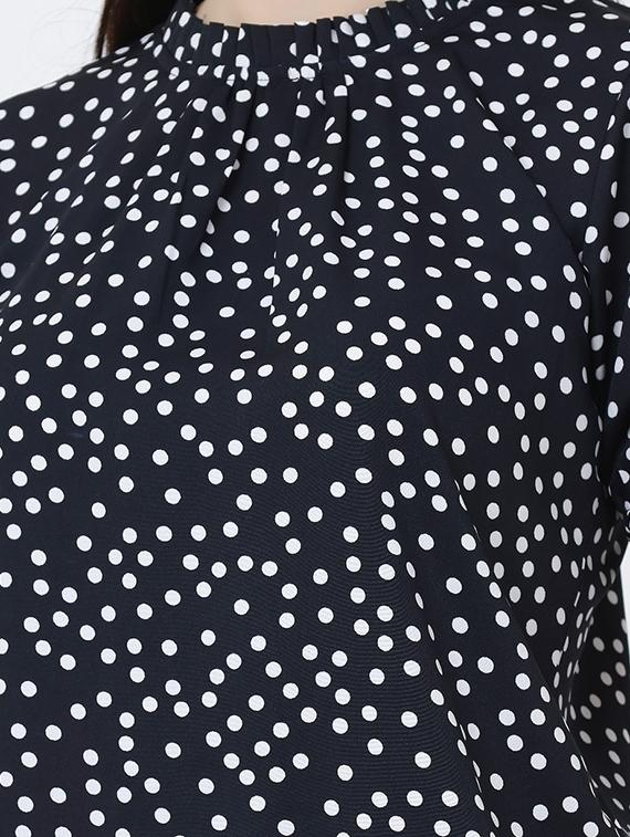black crepe a-line top - 19490080 - Standard Image - 4