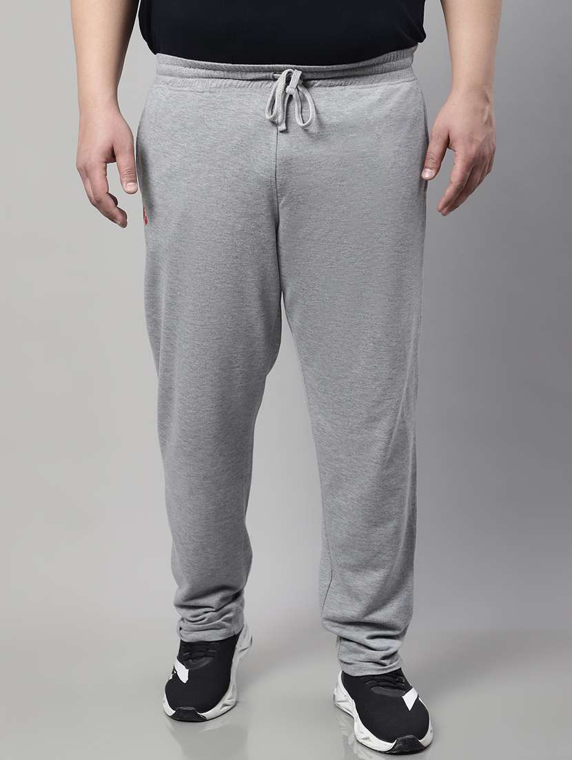 mid rise solid full length track pant