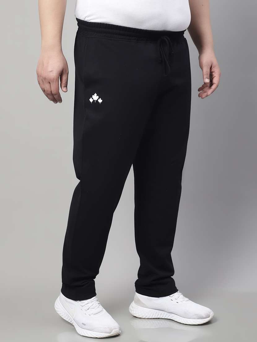 mid rise solid full length track pant