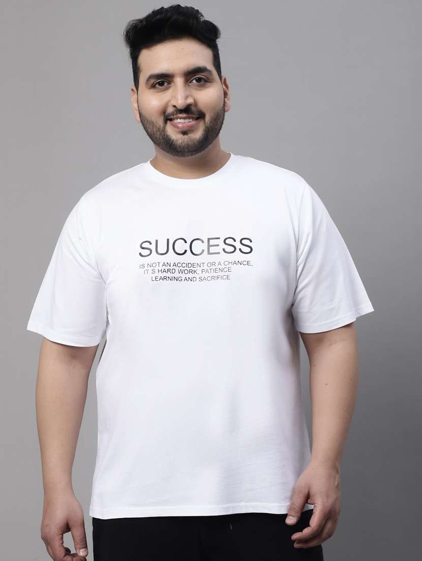 round neck chest printed regular t-shirt
