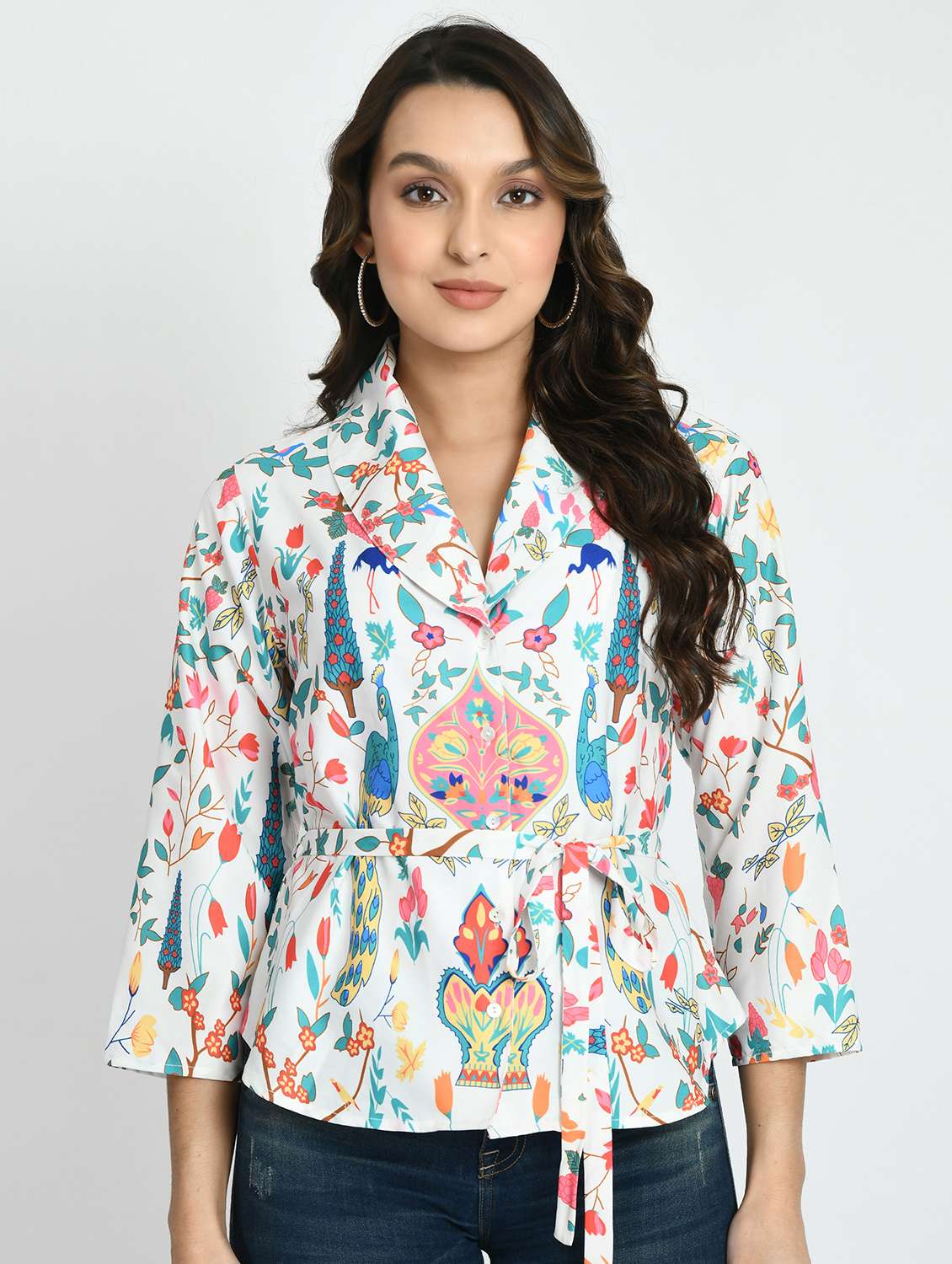 women's straight collared top