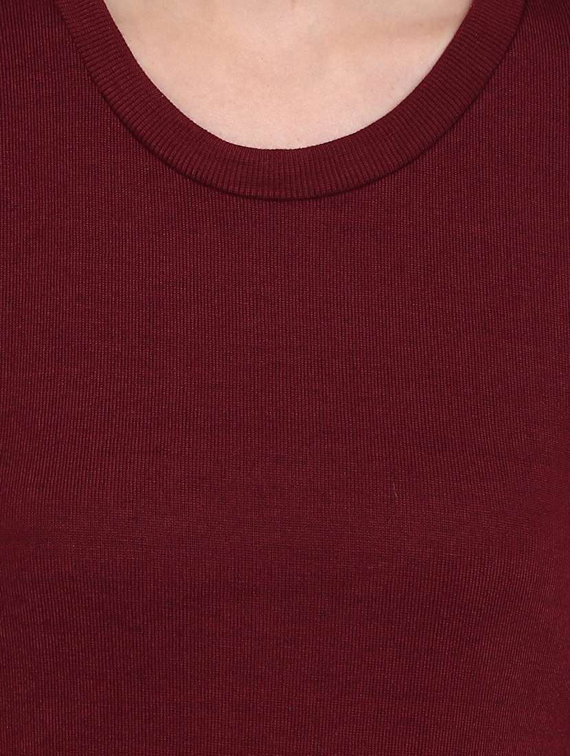 maroon cotton regular pullover - 19492229 -  Standard Image - 4