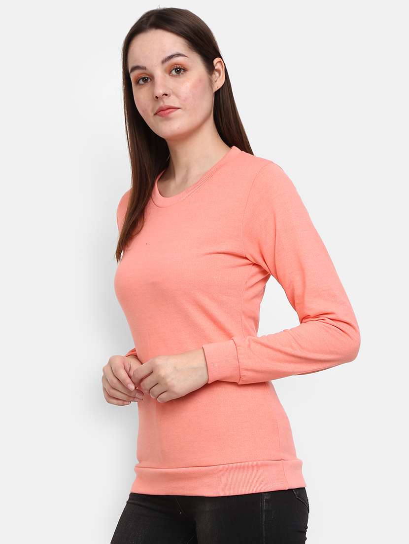 solid pink cotton regular pullover - 19492230 -  Standard Image - 1
