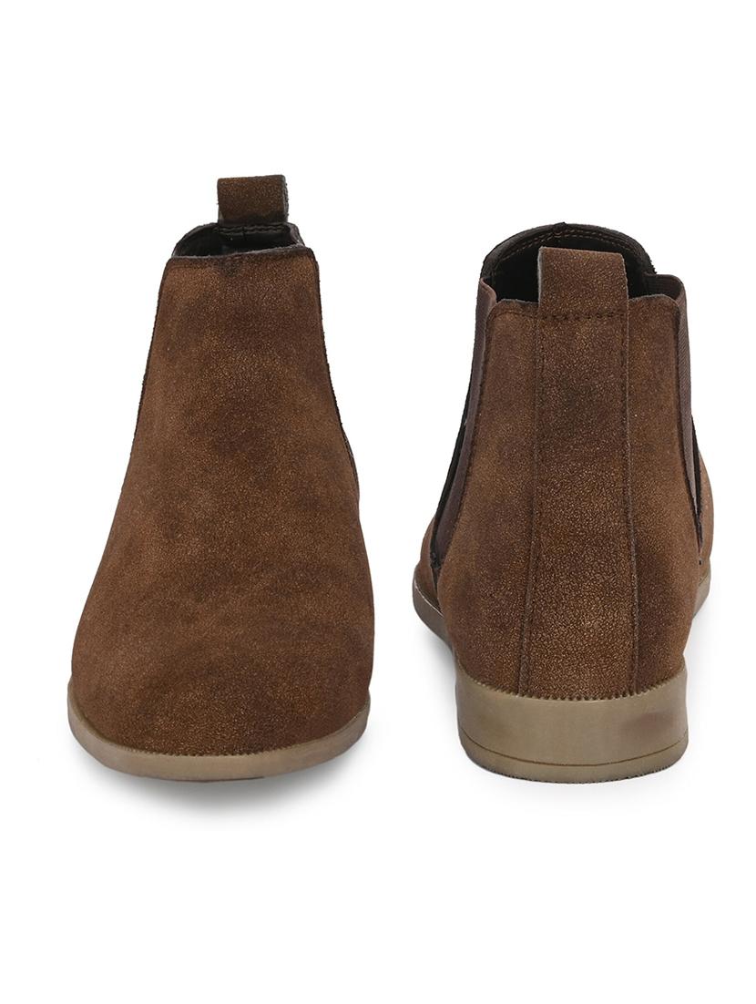 brown suede slip on boots - 19492418 - Standard Image - 4