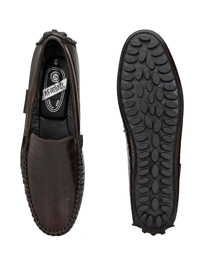 brown patent leather slip on loafers - 19492513 - Standard Image - 4