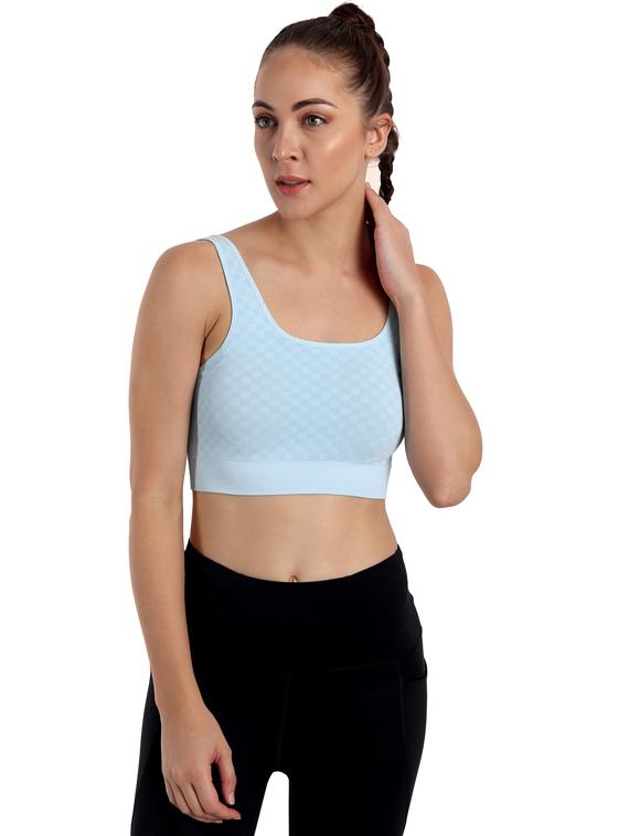 blue nylon sports bra - 19492878 - Zoom Image - 0