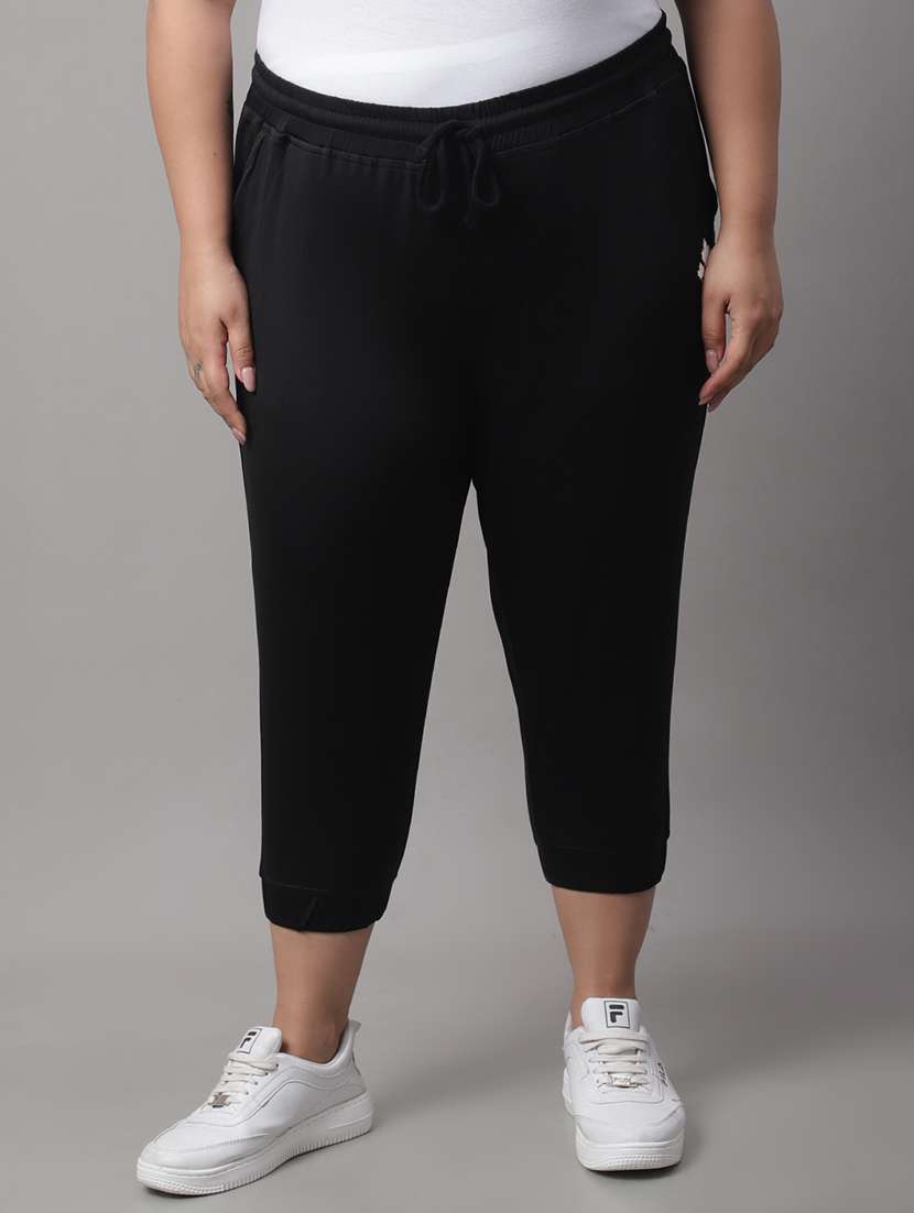 solid polyester track pants