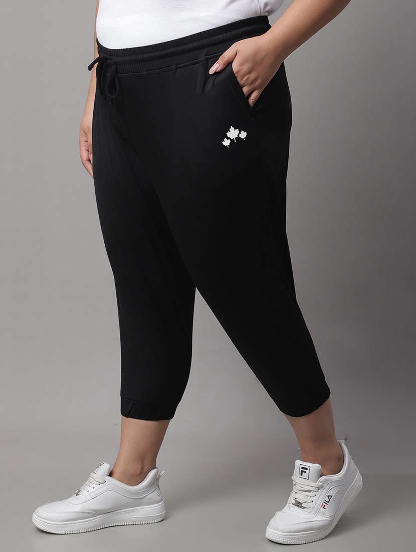 solid polyester track pants - 19492963 -  Standard Image - 1