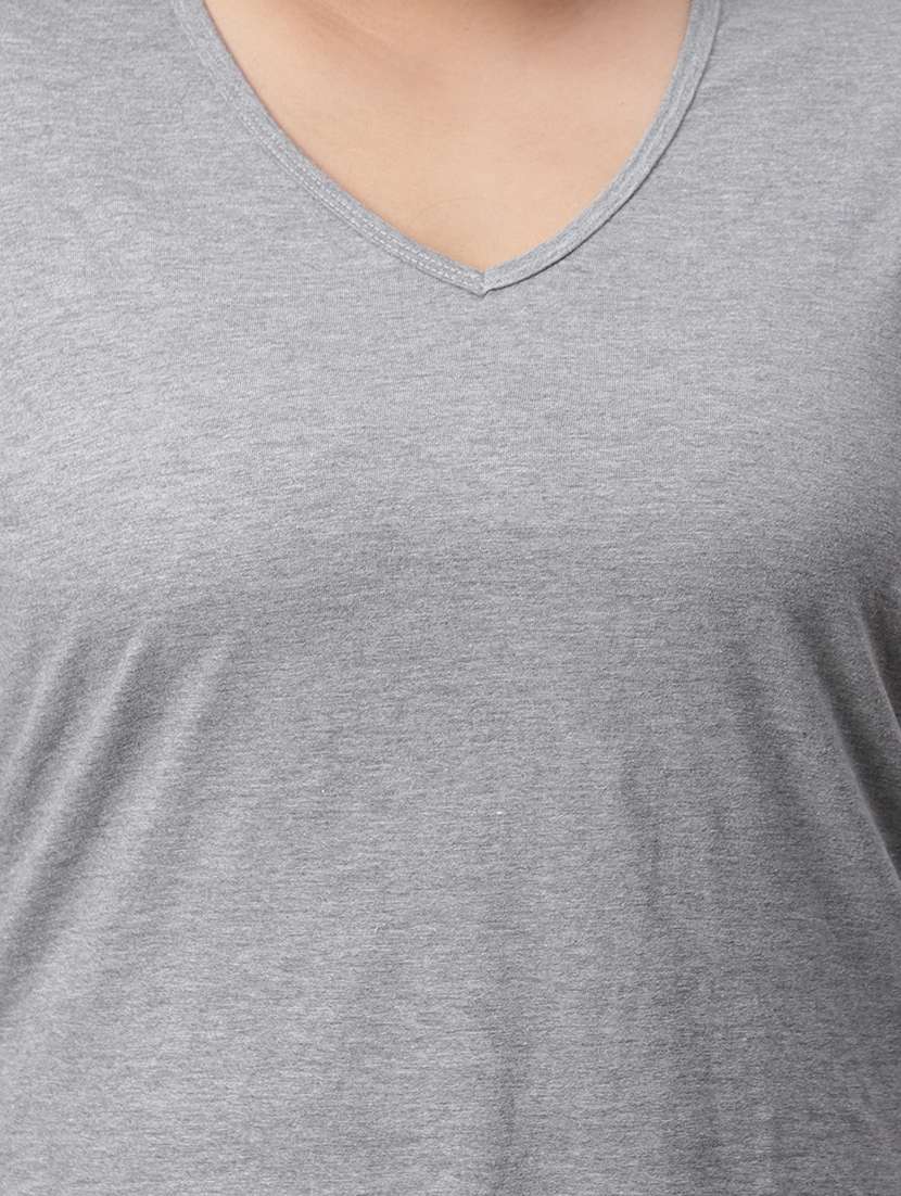 women's plain v neck t-shirt - 19492976 -  Standard Image - 4