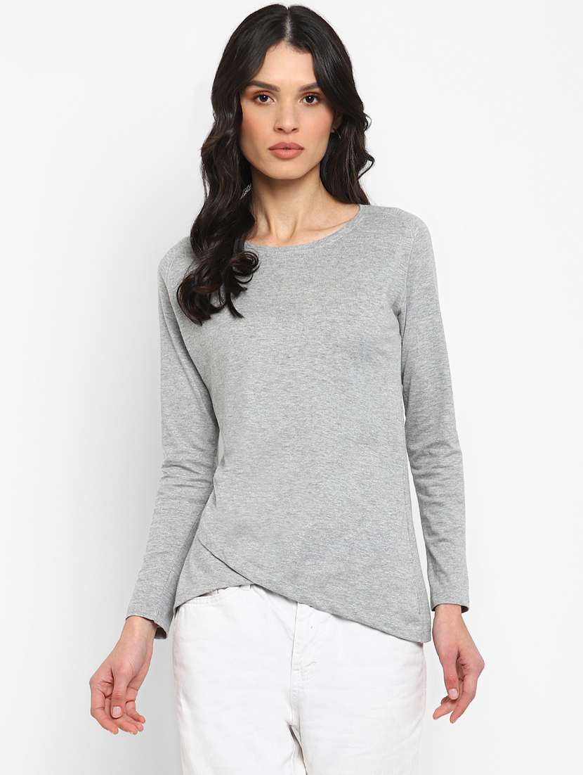 women's plain round neck t-shirt