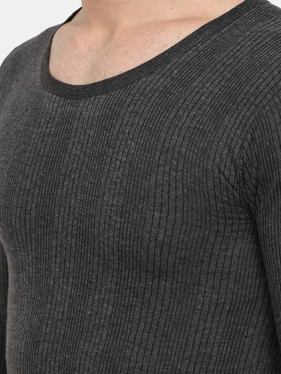 grey cotton thermal top - 19493170 -  Standard Image - 4