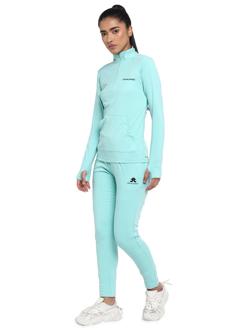 women solid long sleeve winter set - 19493742 - Standard Image - 1