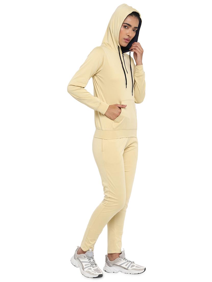 women solid long sleeve winter set - 19493751 - Standard Image - 1