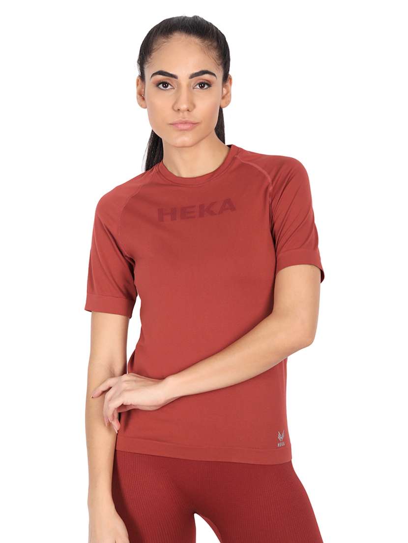 women's chest print round neck t-shirt