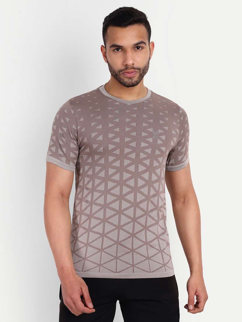 self design cotton blend t-shirt