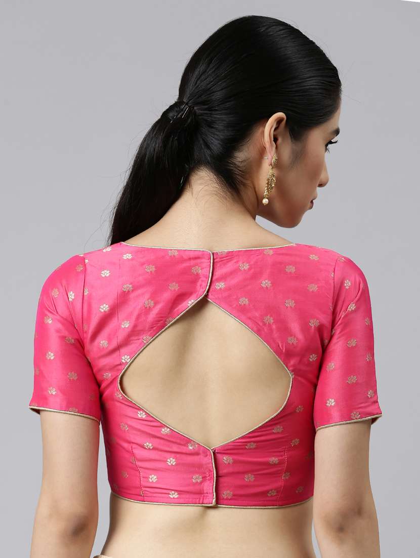 pink brocade art silk blouse - 19493928 - Standard Image - 1