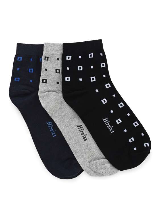 set of 3 above ankle length socks 