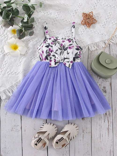 girls square neck sleeveless frock - 19494008 -  Standard Image - 0