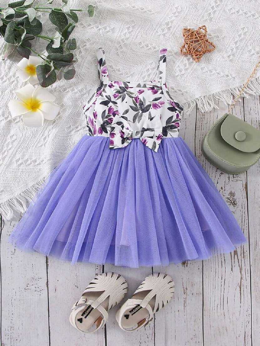girls square neck sleeveless frock - 19494008 -  Zoom Image - 0