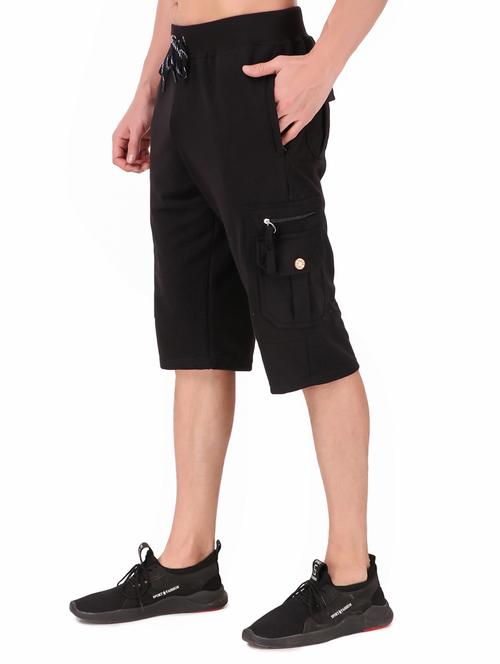 men solid cotton cargo three-fourth - 19494380 -  Standard Image - 0