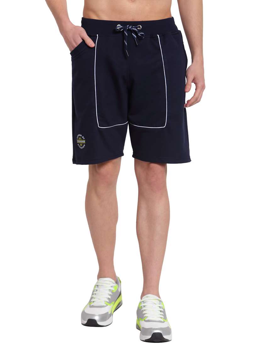 mid rise solid bermuda shorts