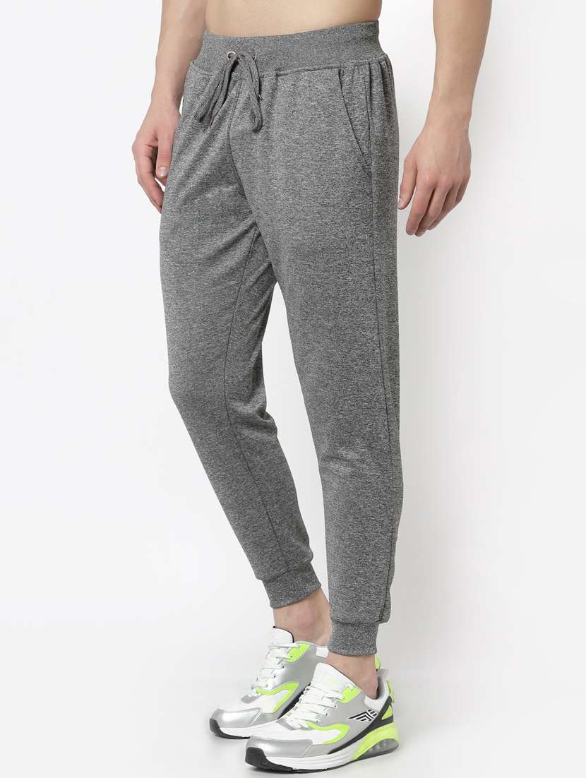 grey mid rise cotton jogger