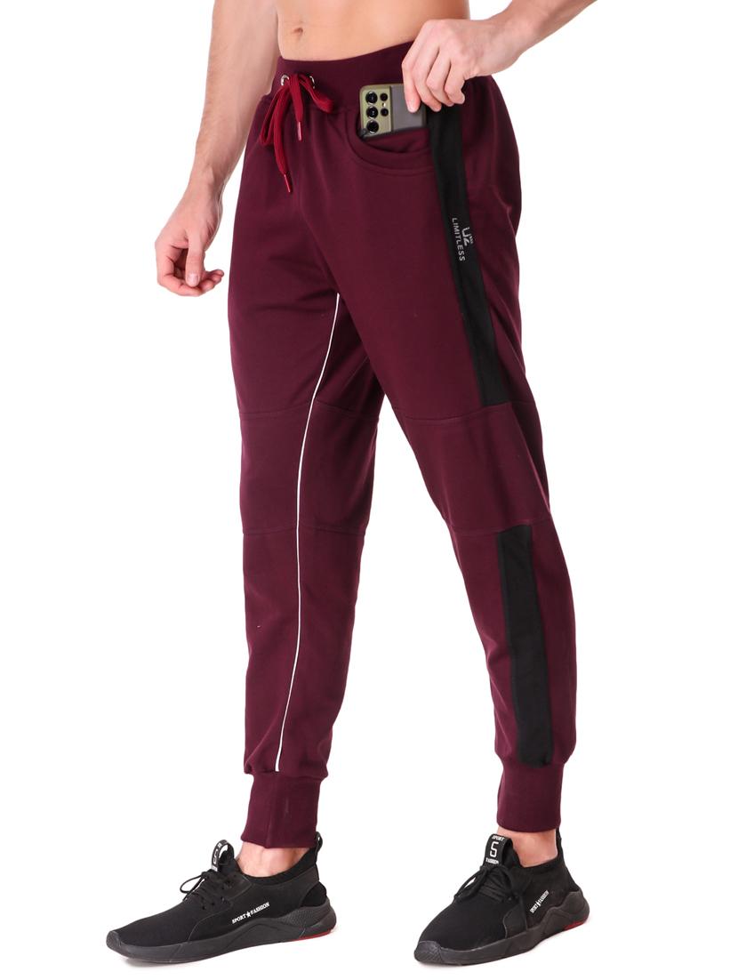 red cotton joggers - 19495033 - Standard Image - 1