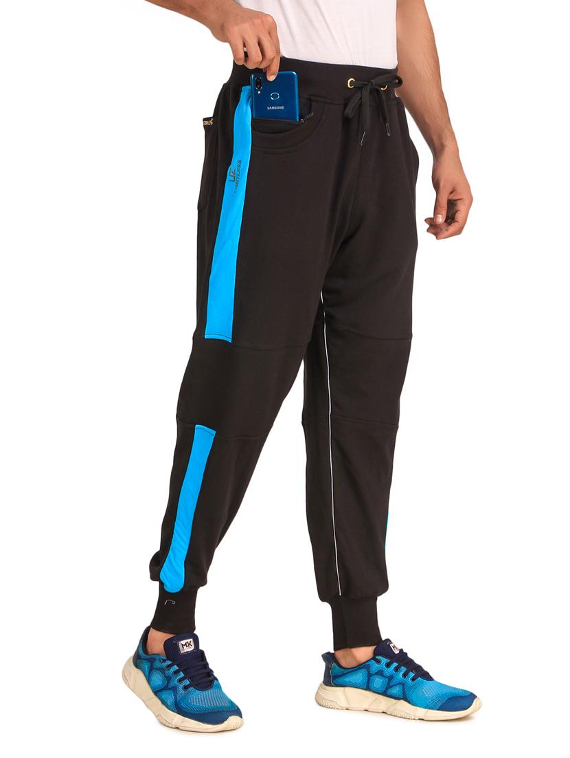 black cotton joggers - 19495054 - Standard Image - 1