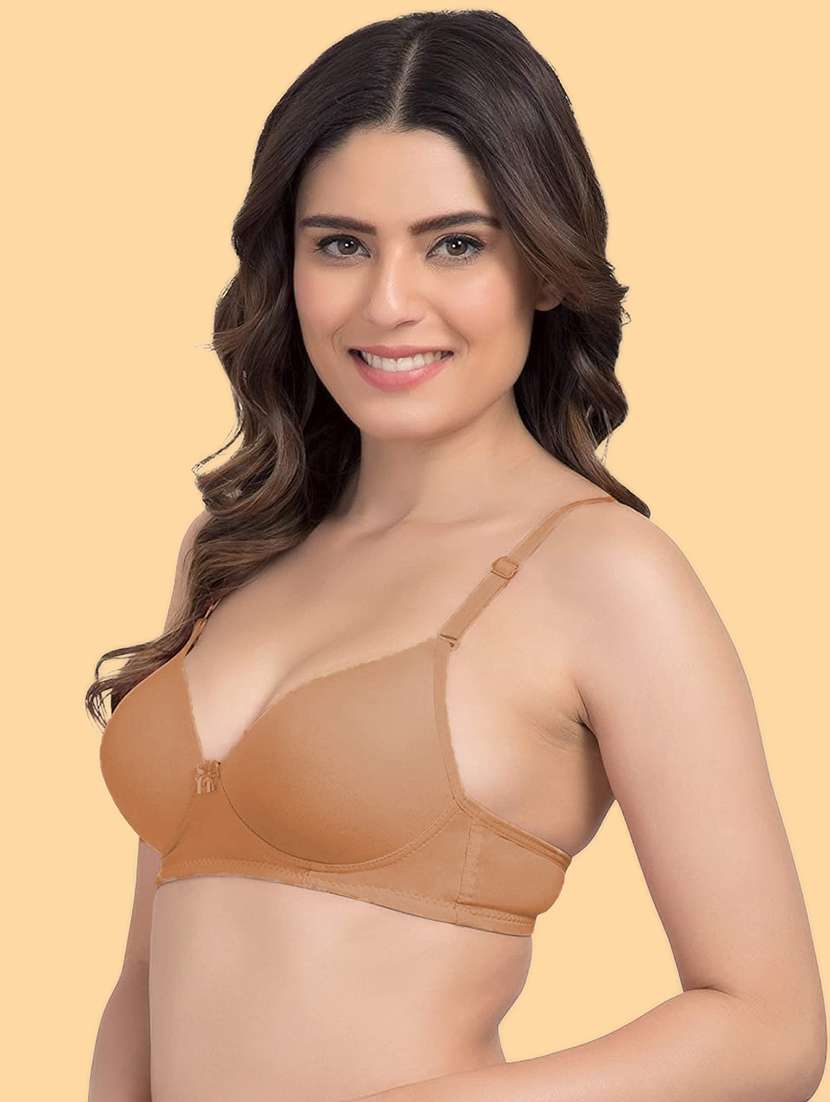 beige polyester tshirt bra - 19495082 -  Standard Image - 1