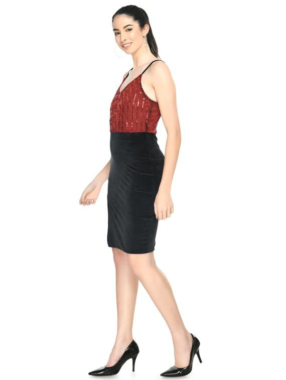 women's sheath color block dress - 19495182 - Standard Image - 1