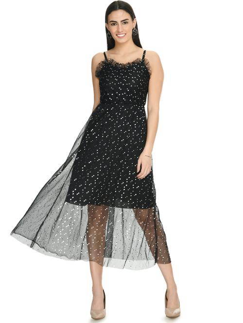 women's layered micro print dress - 19495191 -  Standard Image - 0