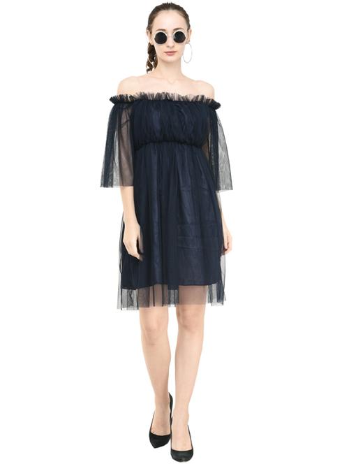 women's fit & flare solid dress - 19495199 - Standard Image - 0