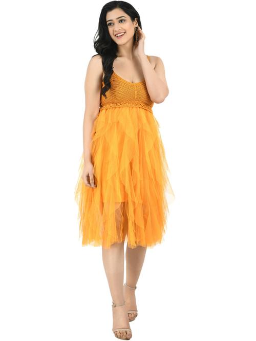 women's ruffle knee length dress - 19495204 -  Standard Image - 0