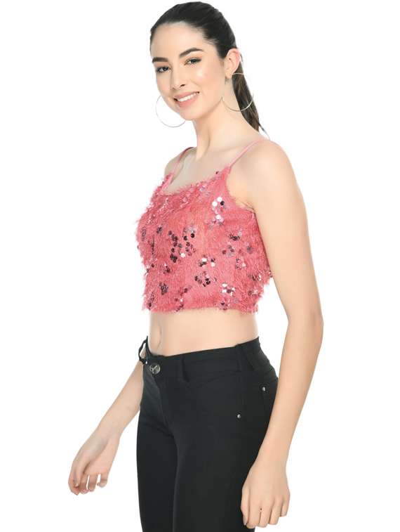 women's crop square neck top
