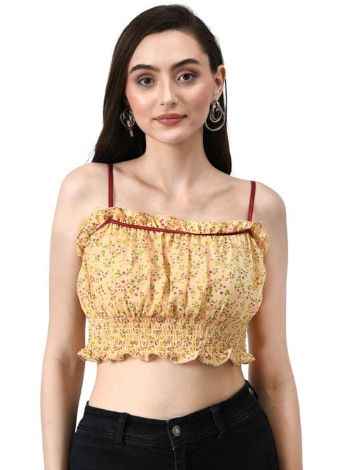 women's crop shoulder strap top - 19495246 - Standard Image - 0