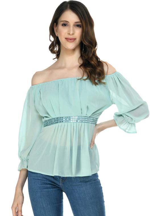 women's peplum off shoulder top - 19495250 -  Zoom Image - 0