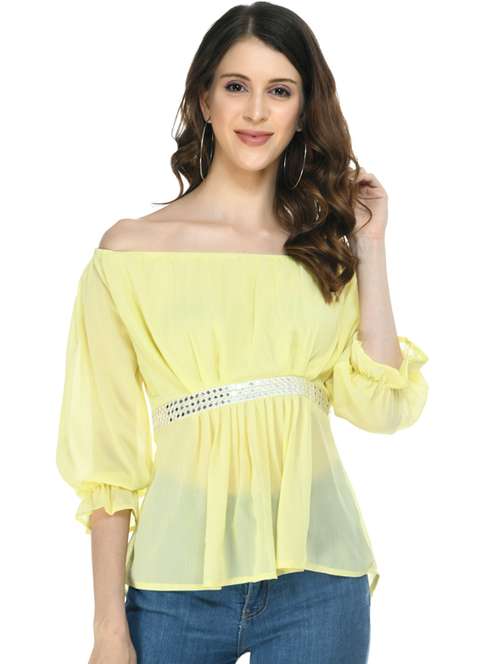 women's a line off shoulder top - 19495253 -  Standard Image - 0
