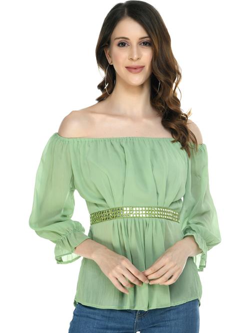 women's peplum off shoulder top - 19495255 - Standard Image - 0
