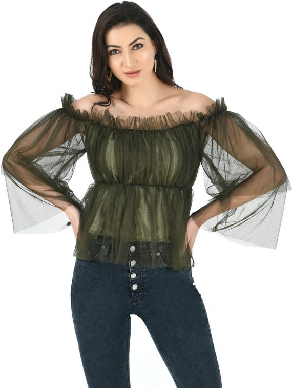 women's peplum off shoulder top - 19495260 -  Zoom Image - 0