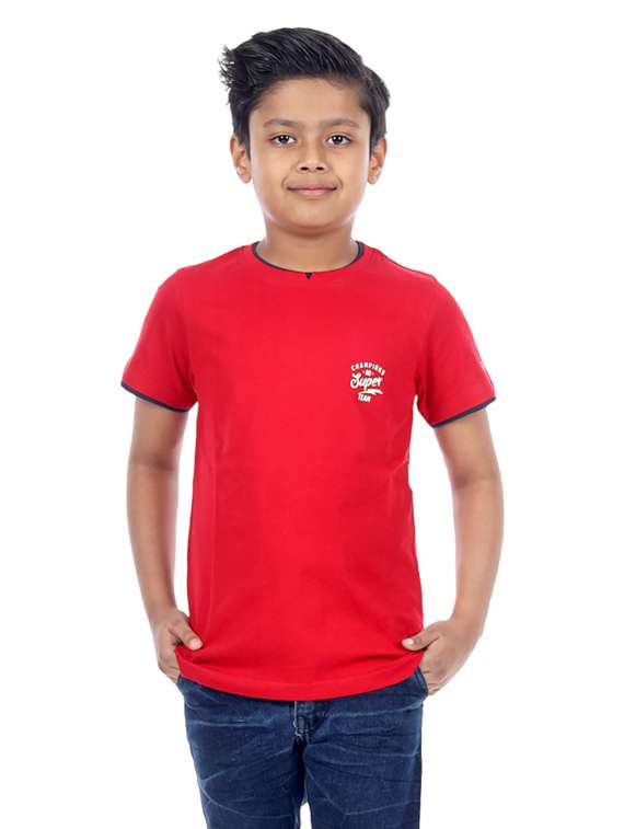red solid t-shirt