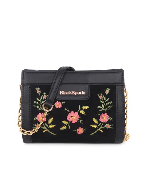black leatherette (pu) sling bag - 19495480 -  Standard Image - 0