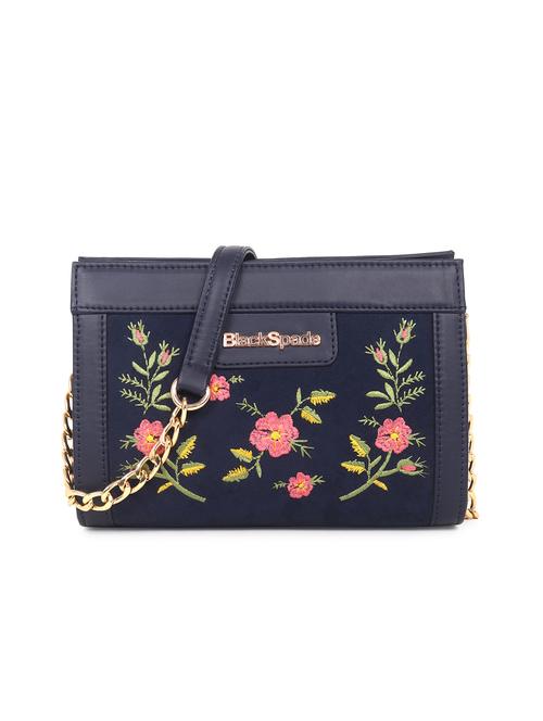 blue leatherette (pu) sling bag - 19495481 - Standard Image - 0