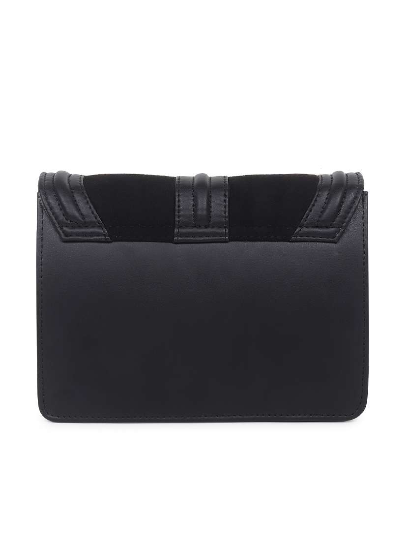 black leatherette (pu) sling bag - 19495493 -  Standard Image - 1