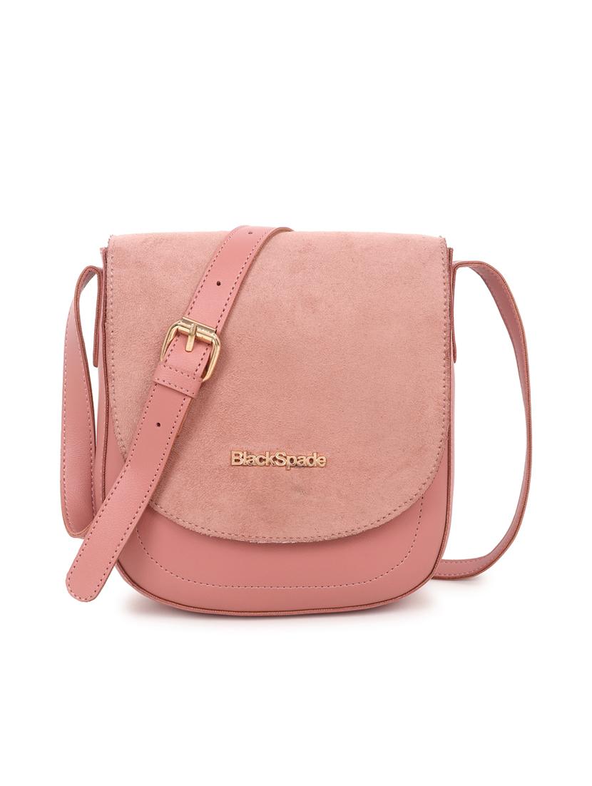 pink leatherette (pu) sling bag - 19495503 - Zoom Image - 0
