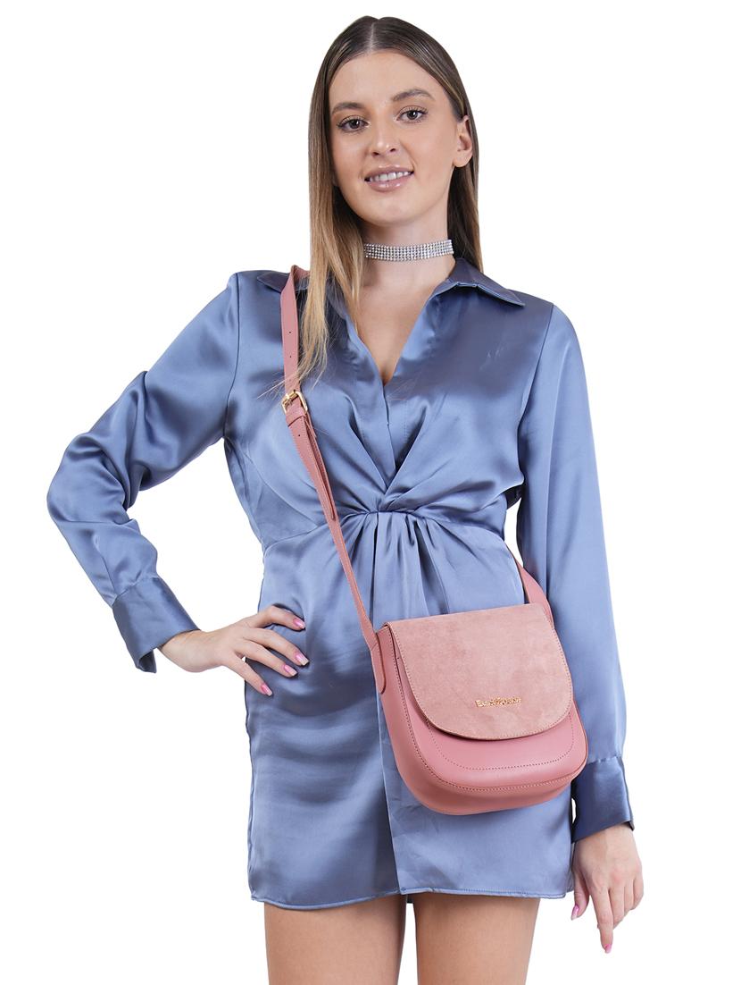 pink leatherette (pu) sling bag - 19495503 - Standard Image - 4