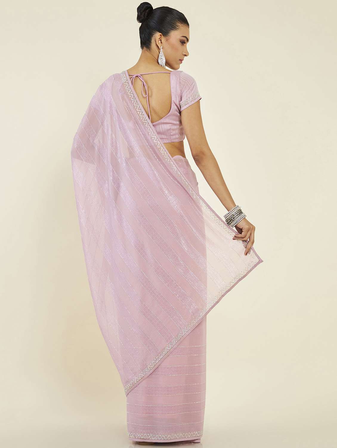 women's self design lavender colored saree - 19496507 -  Standard Image - 1