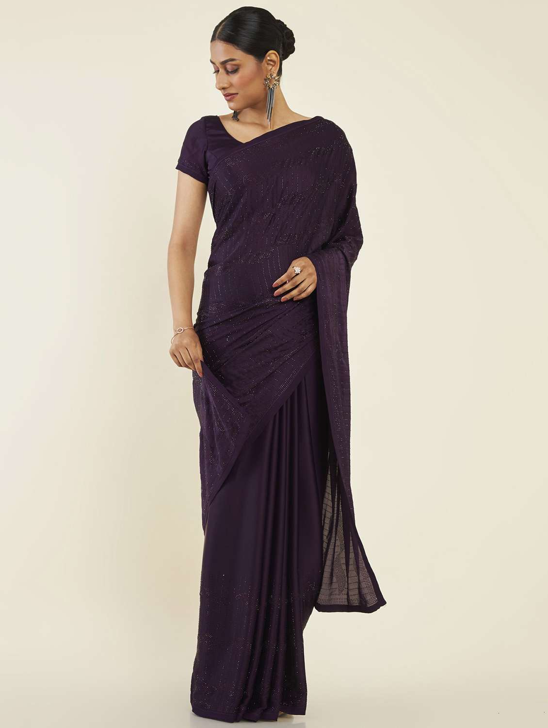 women's embellished saree with blouse