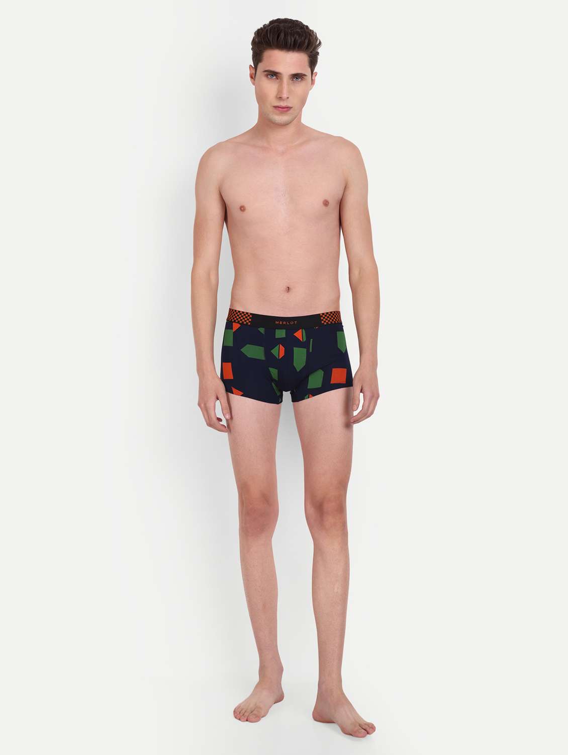 blue cotton lycra trunks  - 19496930 -  Standard Image - 4