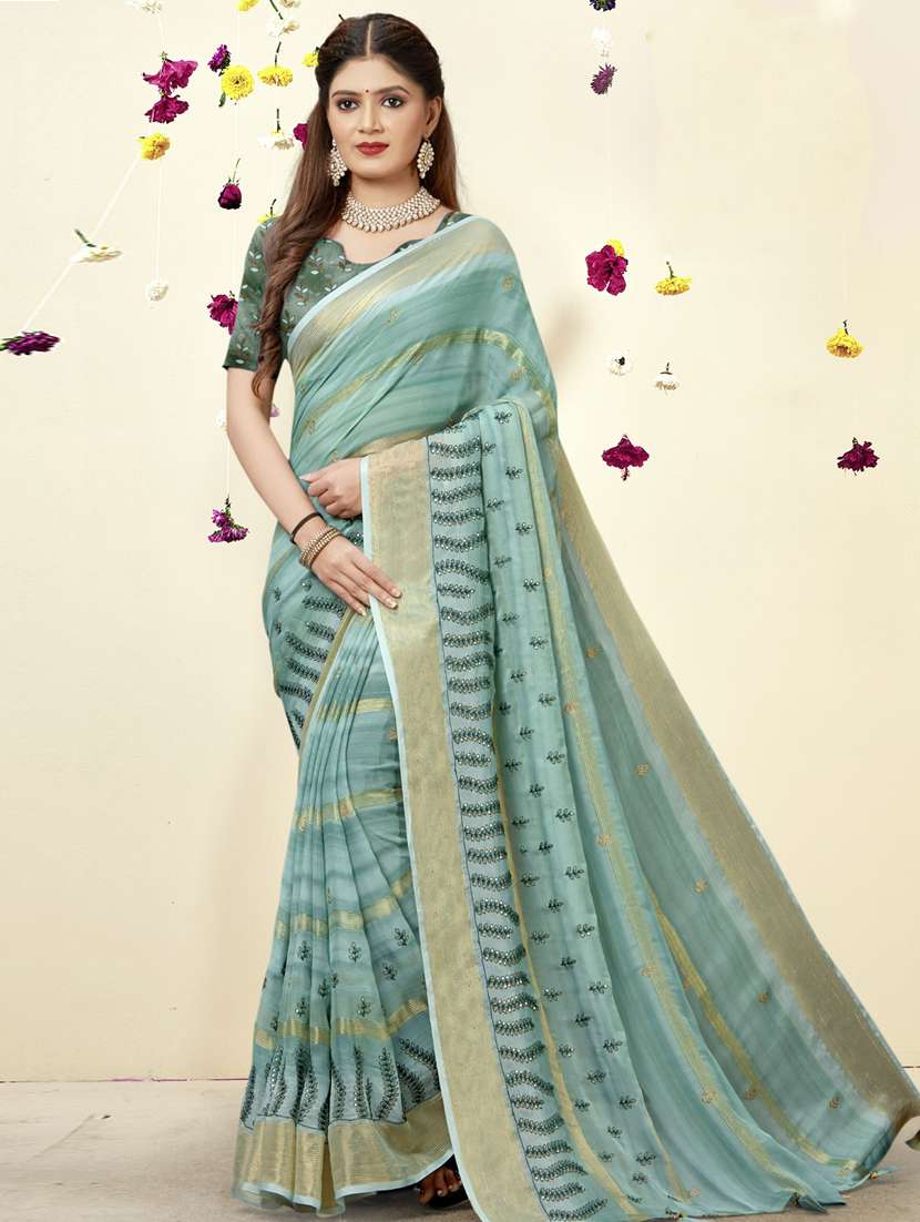women's embroidered saree